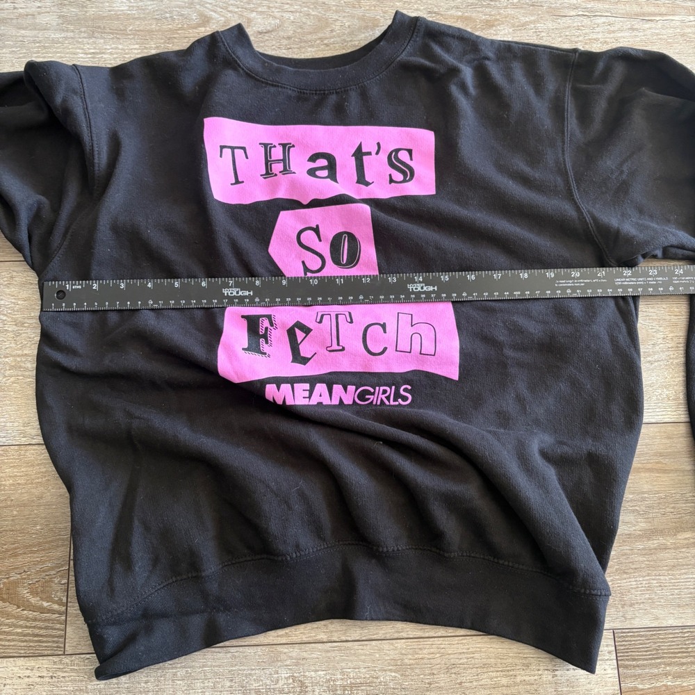 Mean Girls Sweatshirt Womens Medium Black Thats So Fetch Graphic Crewneck‎ - Picture 5 of 6